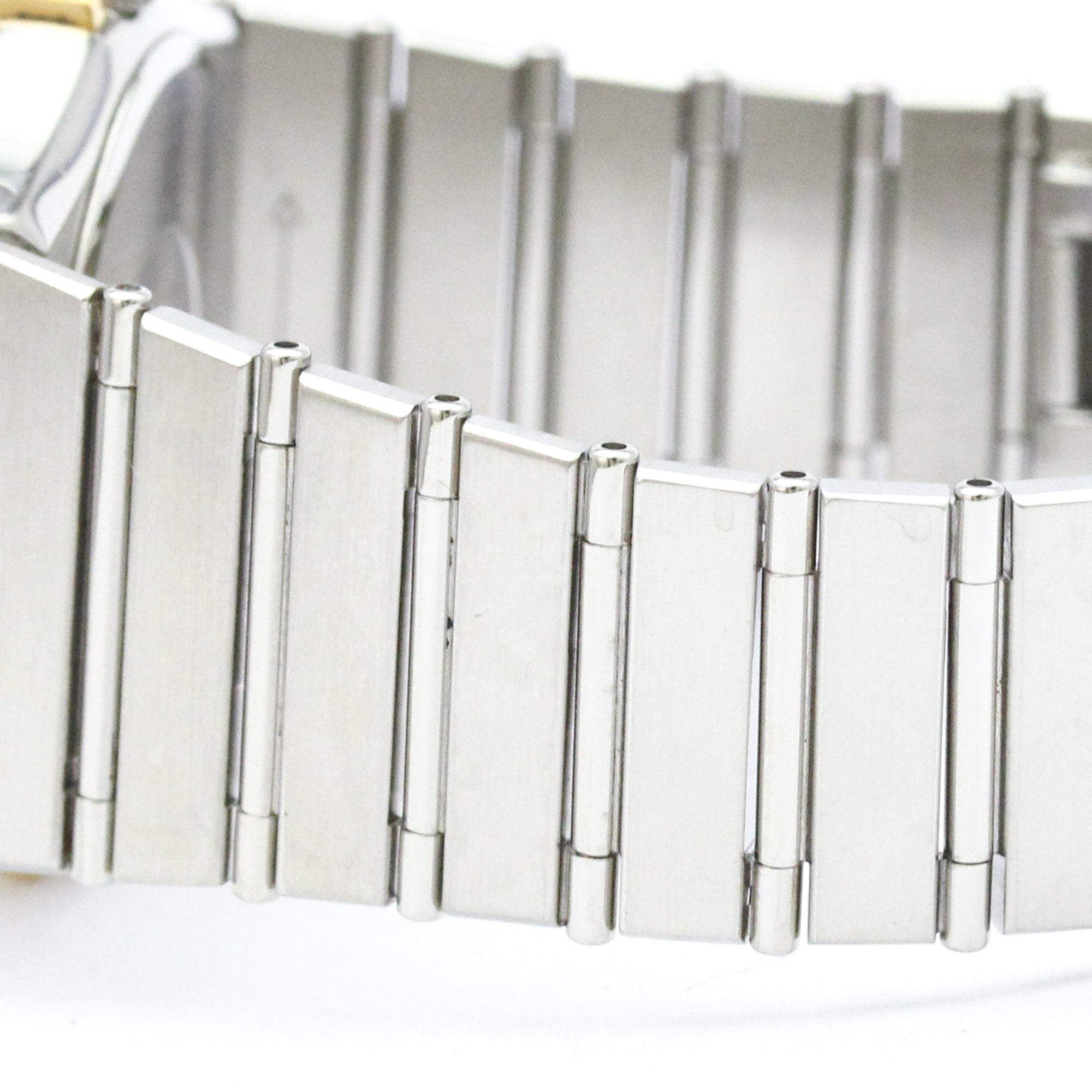 OMEGA Constellation 18K Gold Steel Quartz Mens Watch 396.1080 Polished — Very Good