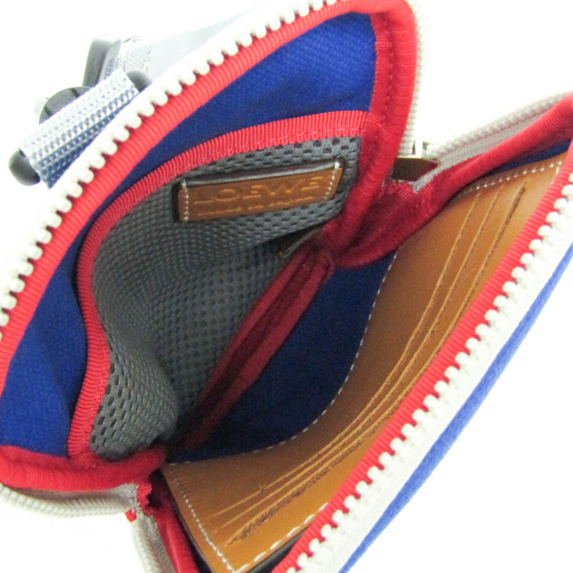 Loewe Eye Loewe Nature 101.50AC41 Men,Women Canvas Pouch Blue,Gray,Red Color — Like New