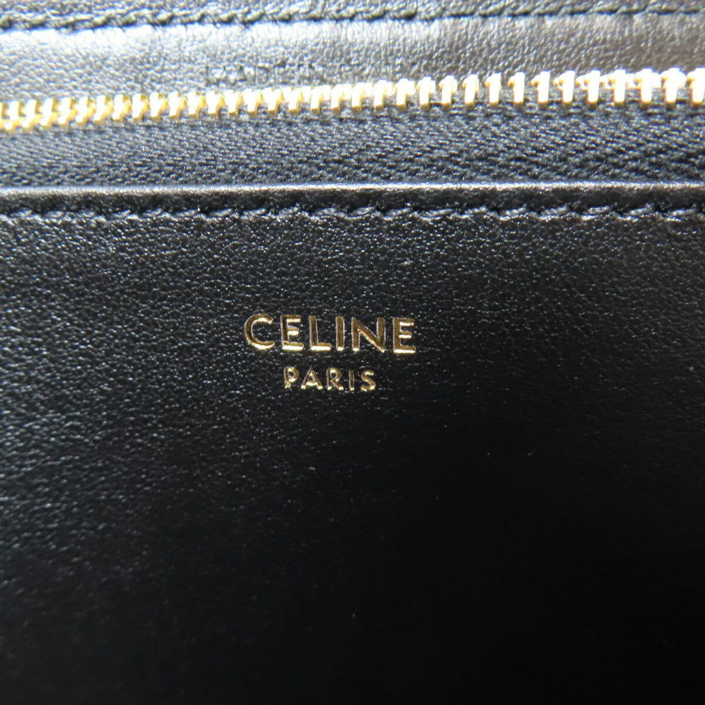 CELINE Round Long Wallet Leather Women's