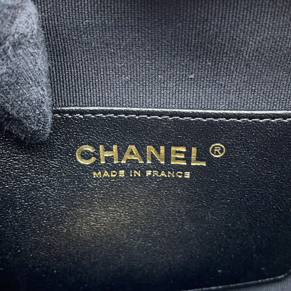 Chanel Chain Shoulder Bag Matelassé Coco Mark Heart Lambskin AS5764 CHANEL Black Handbag Women's — Like New