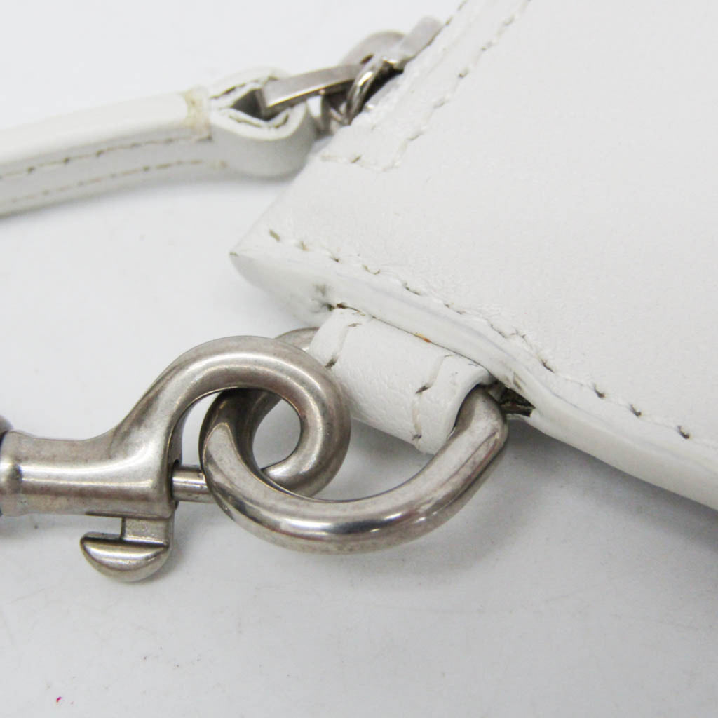 Balenciaga Coin Card Holder 594548 Men,Women Leather Coin Purse/coin Case White