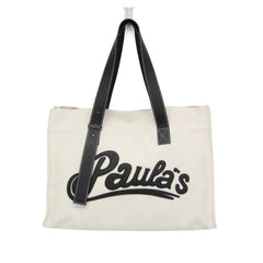 Loewe Paula's Ibiza Women,Men Canvas,Leather Tote Bag Black,Off-white — Like New