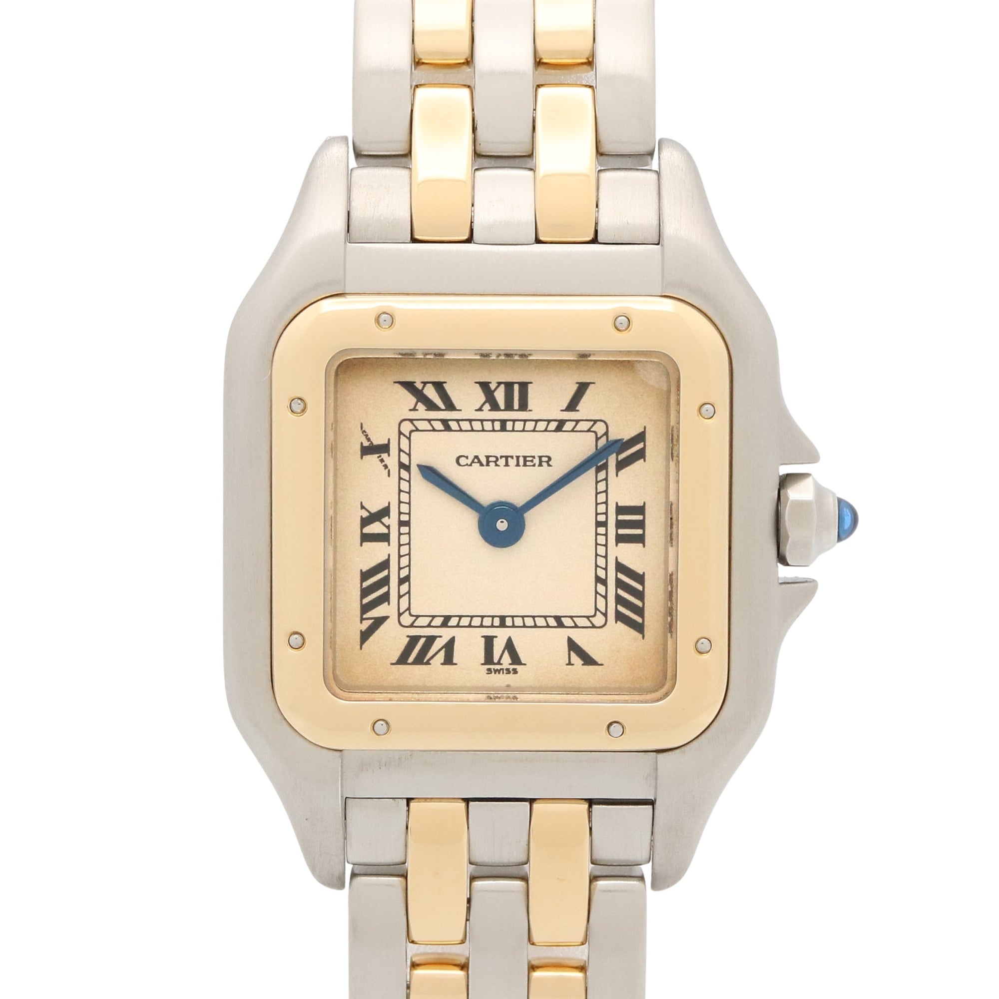 Cartier Panthère SM 2-Row Watch, 18K (Yellow Gold) Stainless Steel, Ladies', Ivory (W25029B6) — Very Good