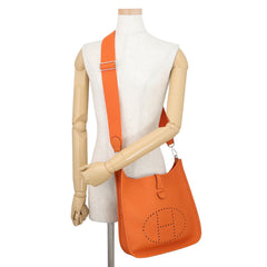 Hermes Evelyne 3 PM Shoulder Bag, Feu, Taurillon Clemence Leather, B Stamp, HERMES, Evelyne, Handbag, Women's, HERMES — Like New
