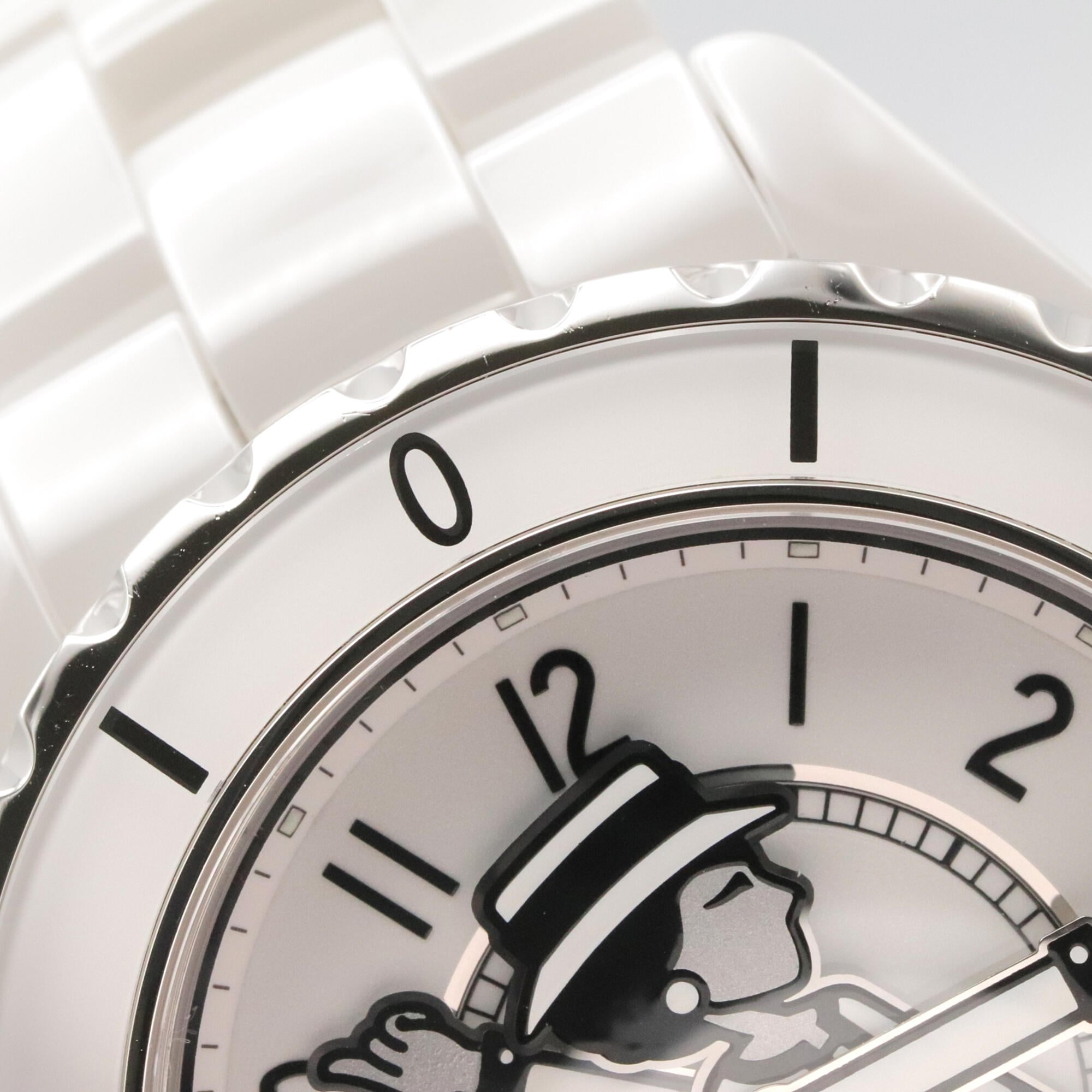 Chanel J12 Mademoiselle Ceramic Watch for Men, White (H5241) — Very Good
