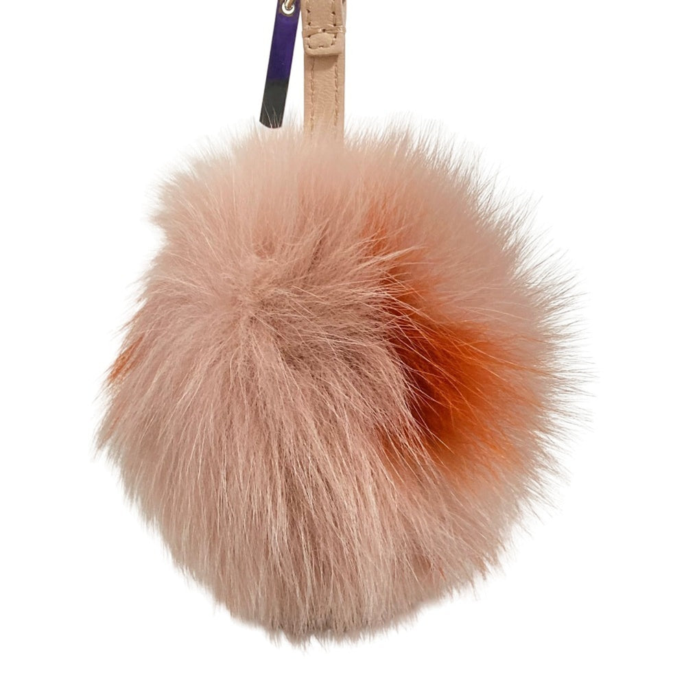 FENDI Pom-Pom Fur Charm, Pink, Women's — Like New
