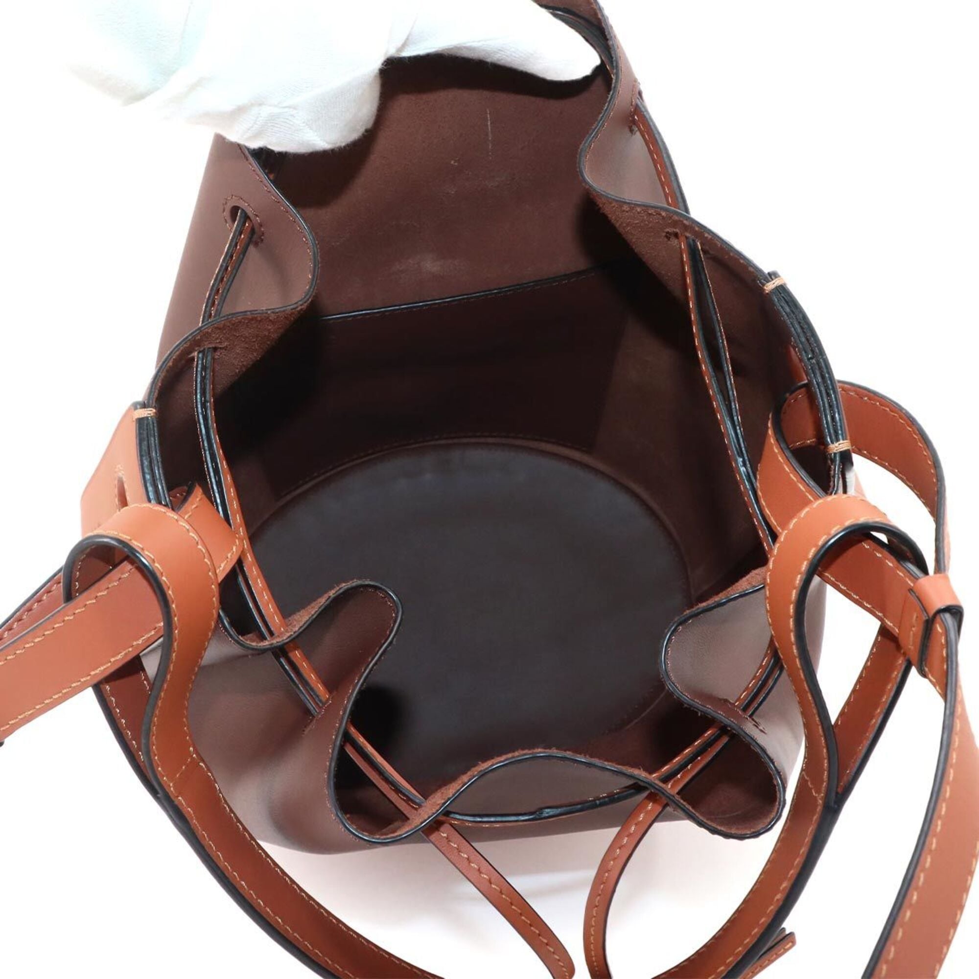 Loewe Balloon Medium 2-way Hand/Shoulder Handbag, Leather, Brown — Like New