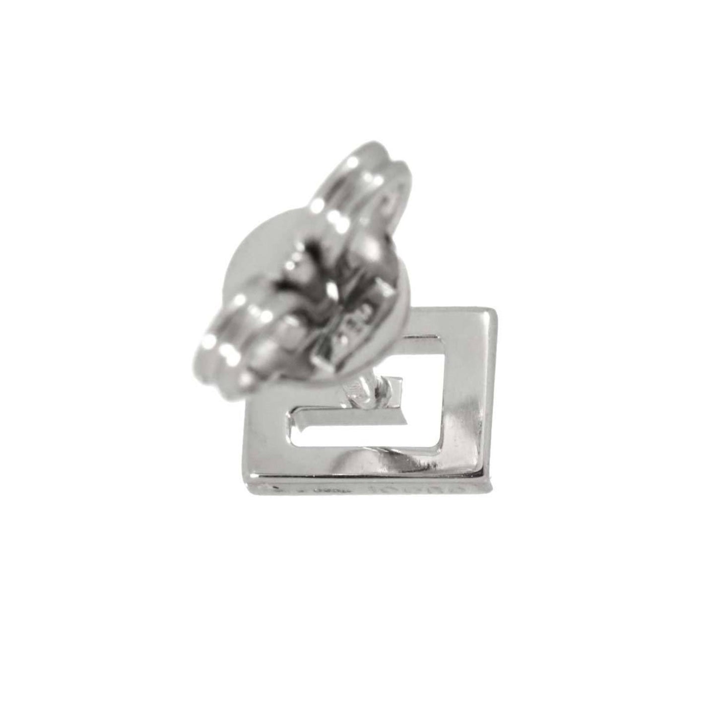 Gucci 18K White Gold 750 Logo Earring (Single Ear)