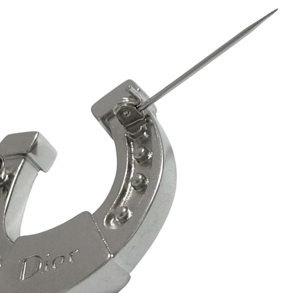 Christian Dior Dior Men's Horseshoe Pin Brooch, Silver Color — Like New