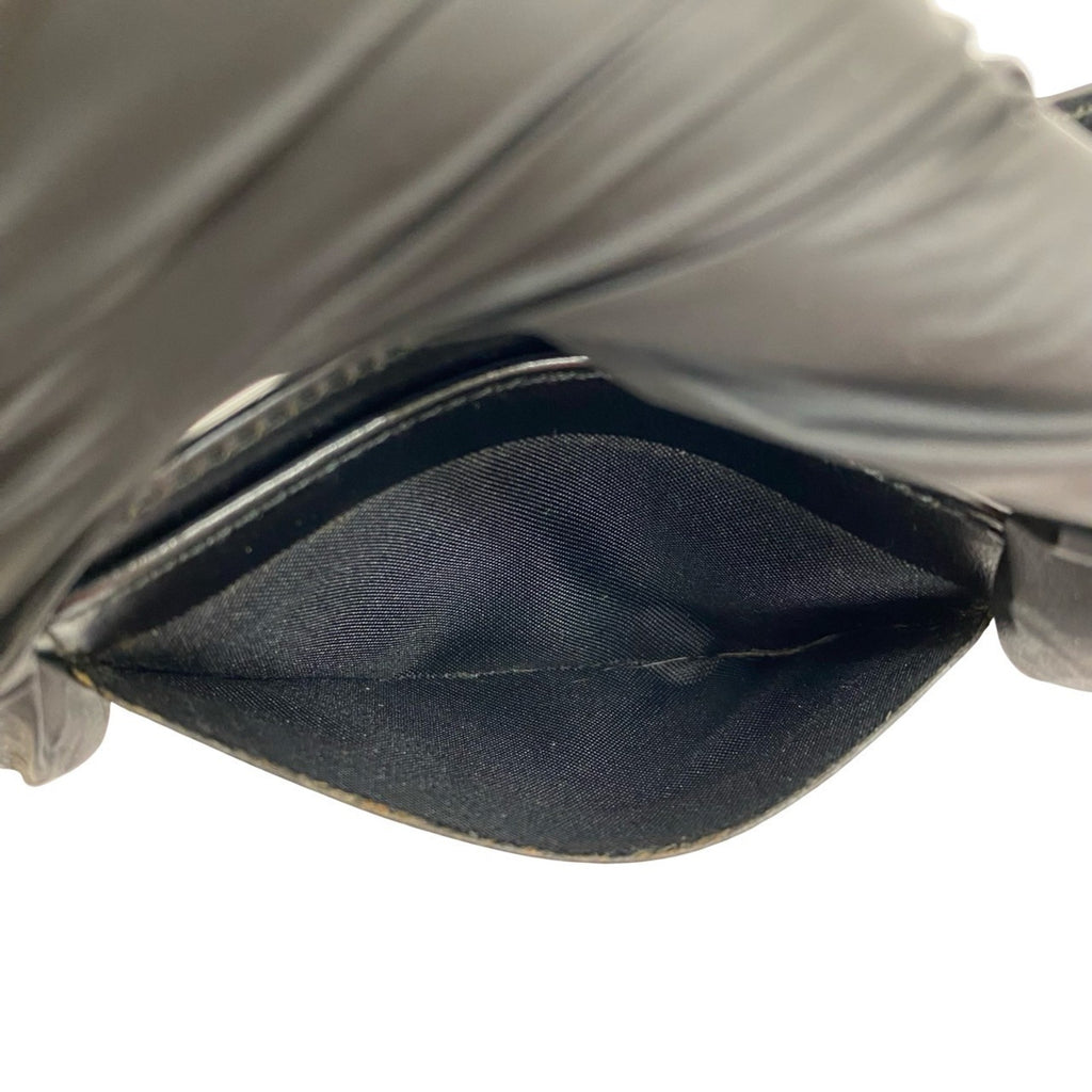 CELINE Vintage Macadam Blason Triomphe Leather Bi-fold Mini Wallet in Black and Brown (36494)