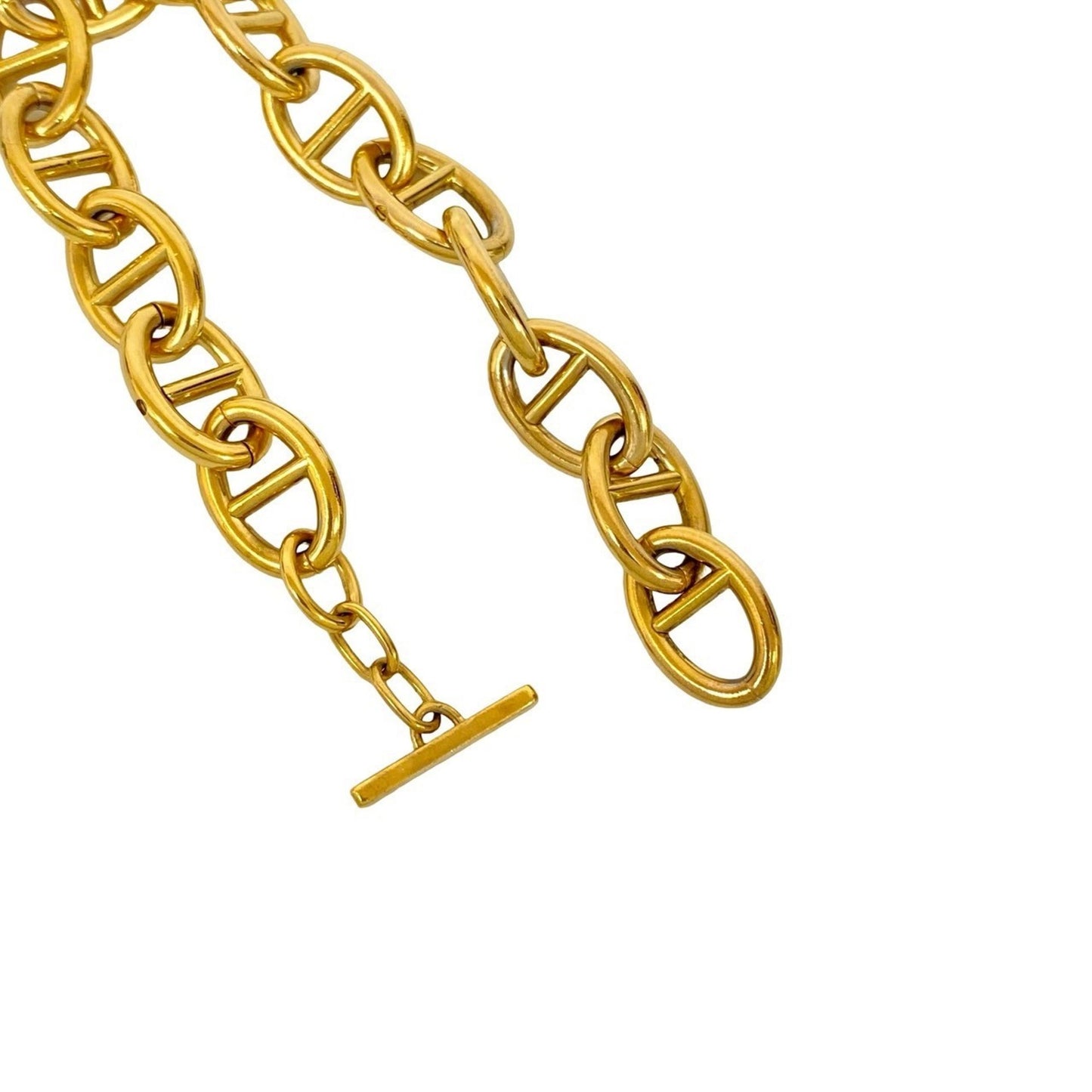 GUCCI Anchor Chain Bracelet Logo Bangle Gold 37354