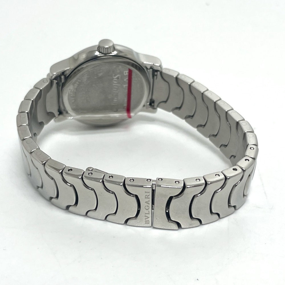 BVLGARI ST29S Solotempo Quartz Date Watch, Stainless Steel, Women's, Silver — Very Good