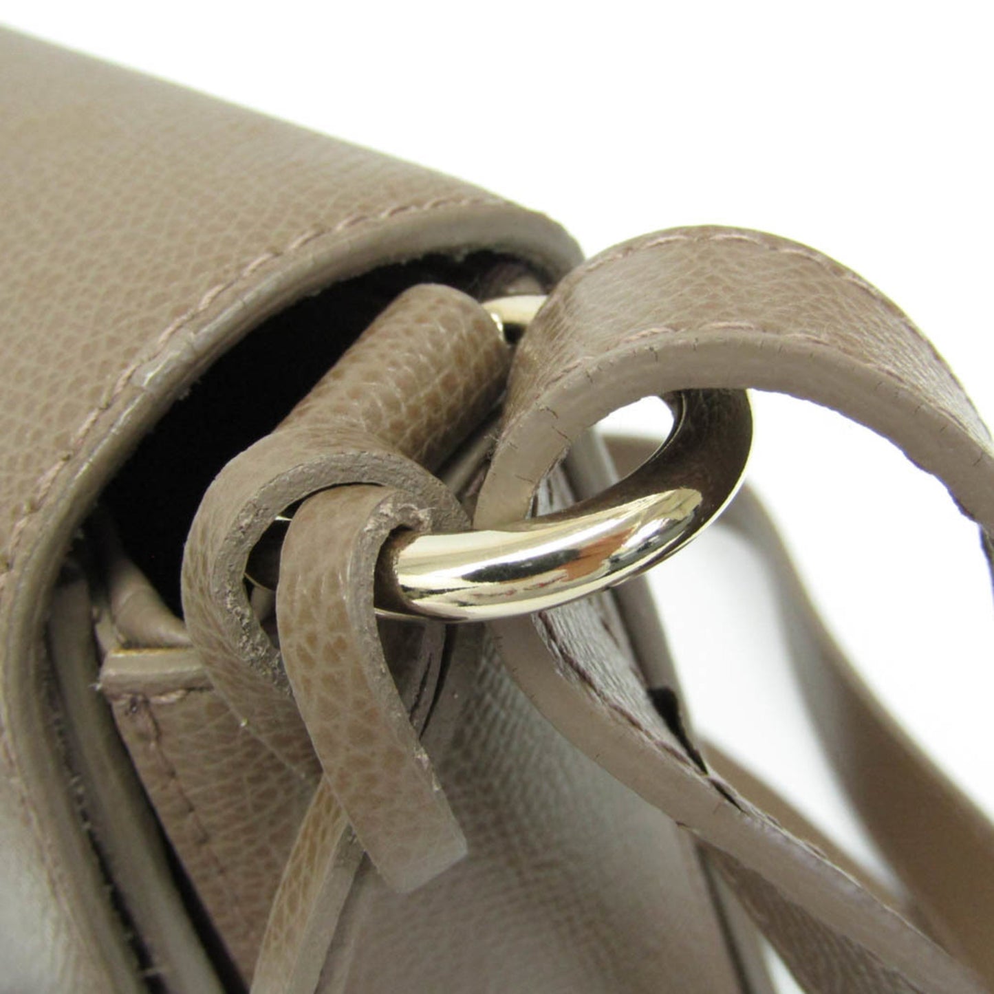 Furla Metropolis 00760475 Women's Leather Shoulder Bag Beige Brown