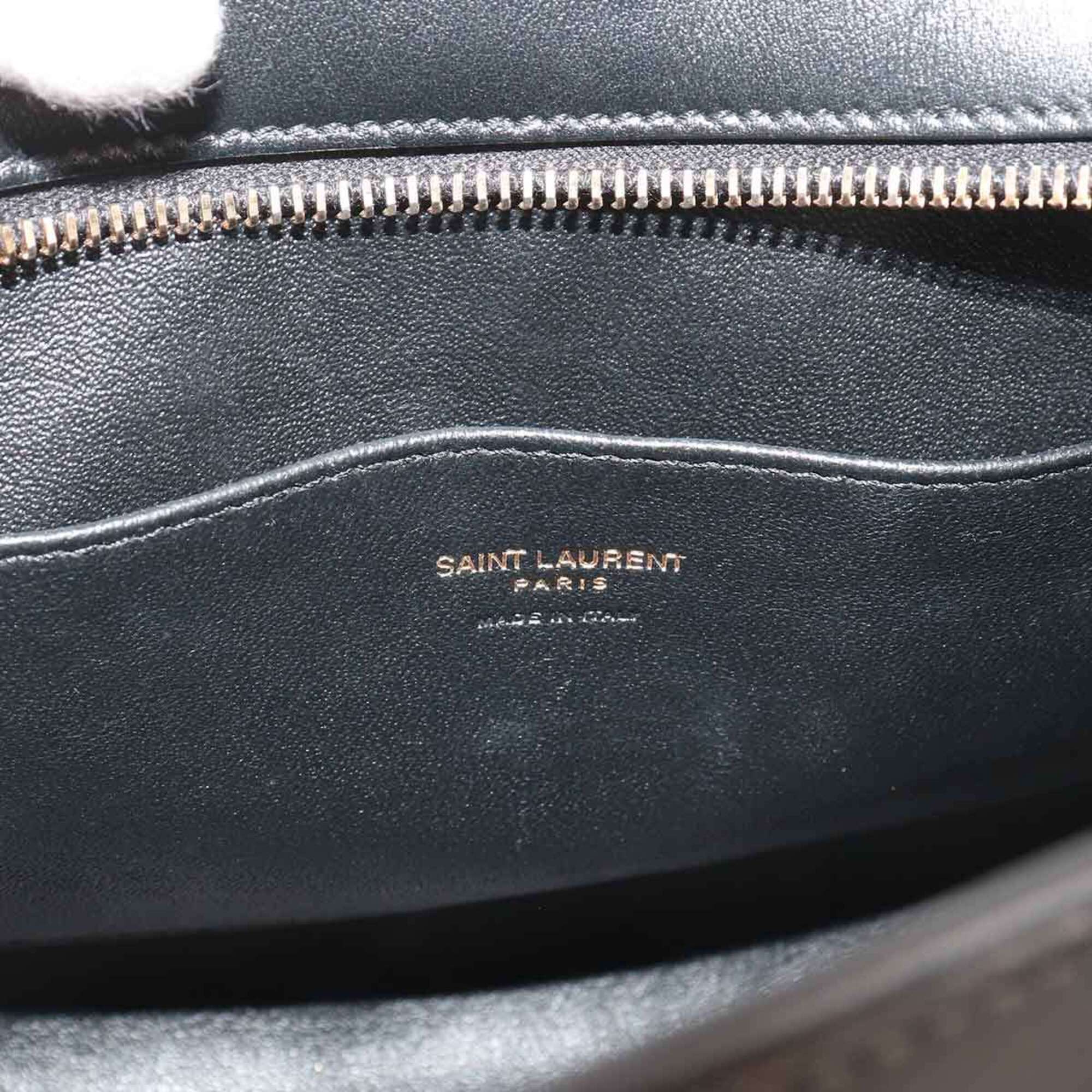 Saint Laurent Baby Cabas 2-way Hand/Shoulder Handbag, Leather, Black, 568853 — Like New