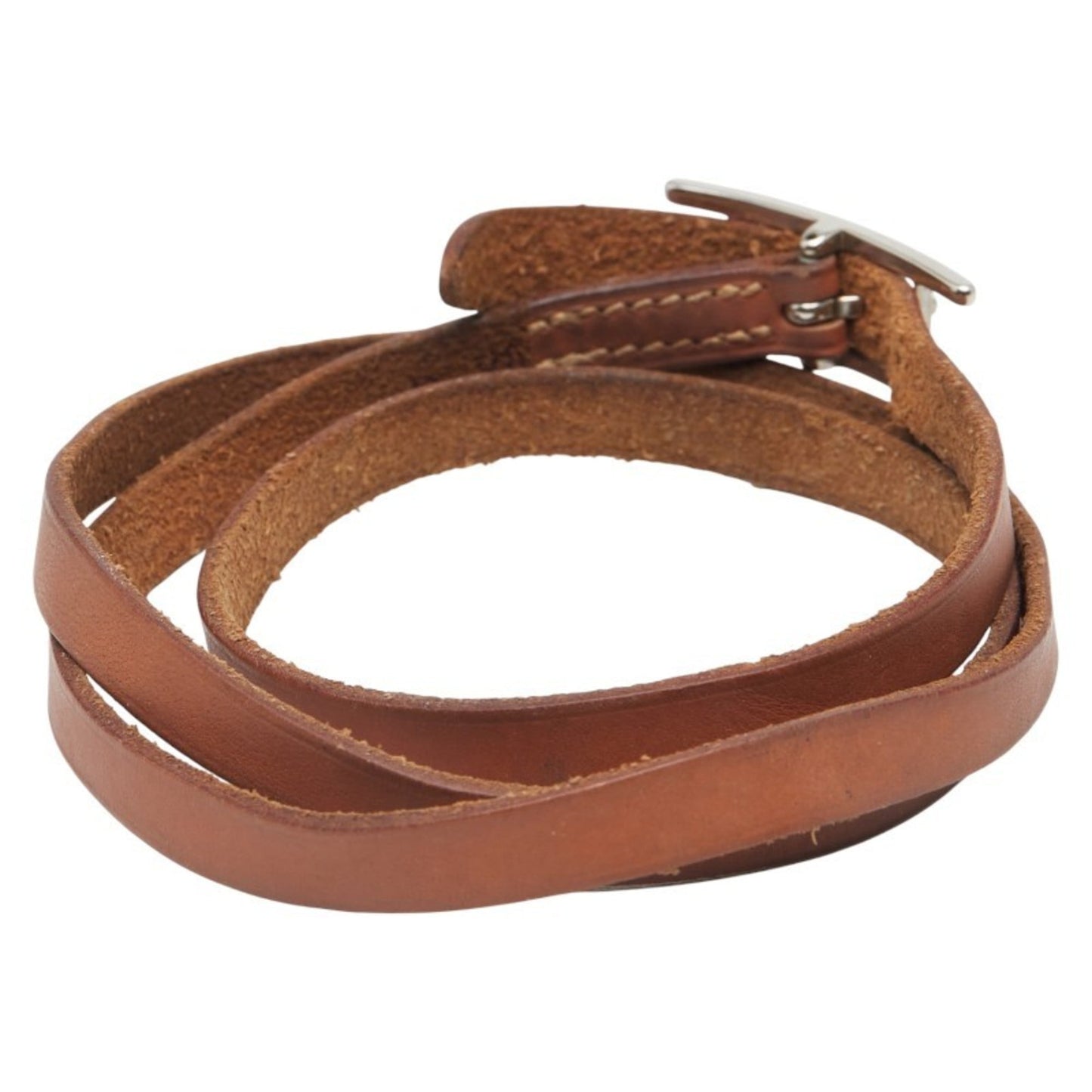 Hermes Api 3 Bracelet, 3-Row Brown Leather, Women's, HERMES