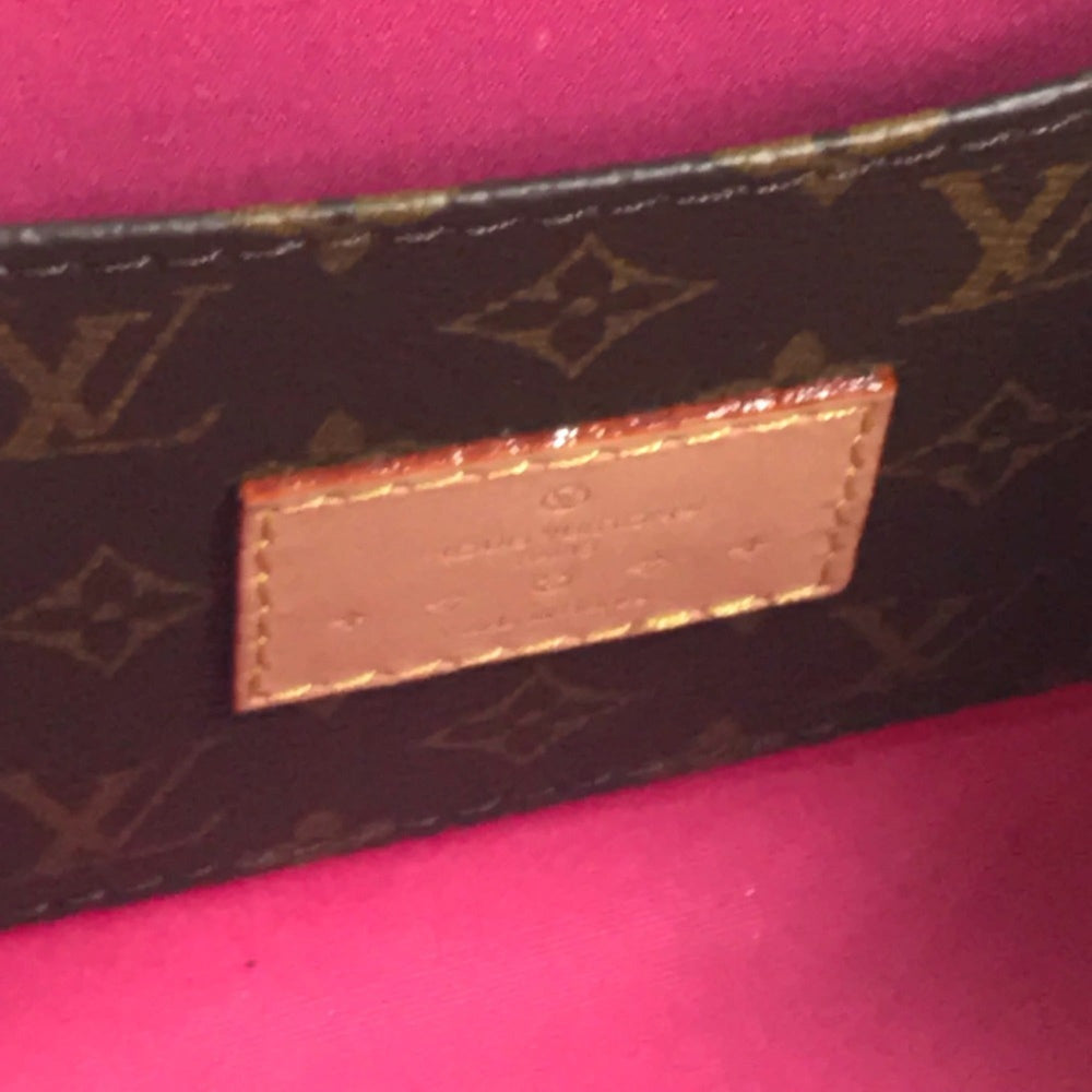 LOUIS VUITTON M24028 Monogram Vernis LV Remix Lead PM 2-Way Bag, Tote Handbag, Shoulder Vernis, Women's, Neon Pink — Like New