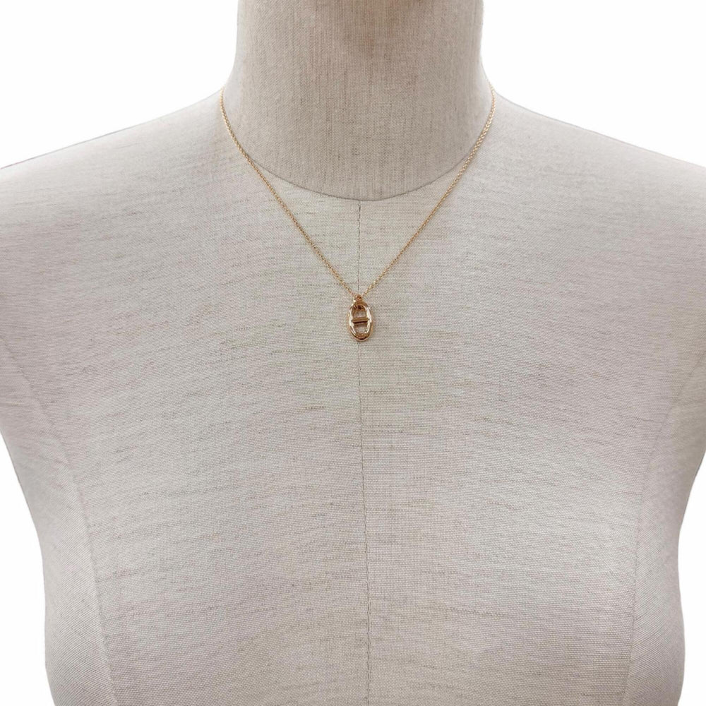 HERMES Farandole PM Chaine d'Ancre 750 (PG) Necklace, Pink Gold, Made in France, Weight 5.17g, Women's, Comes with Box. (25A344374) — Like New