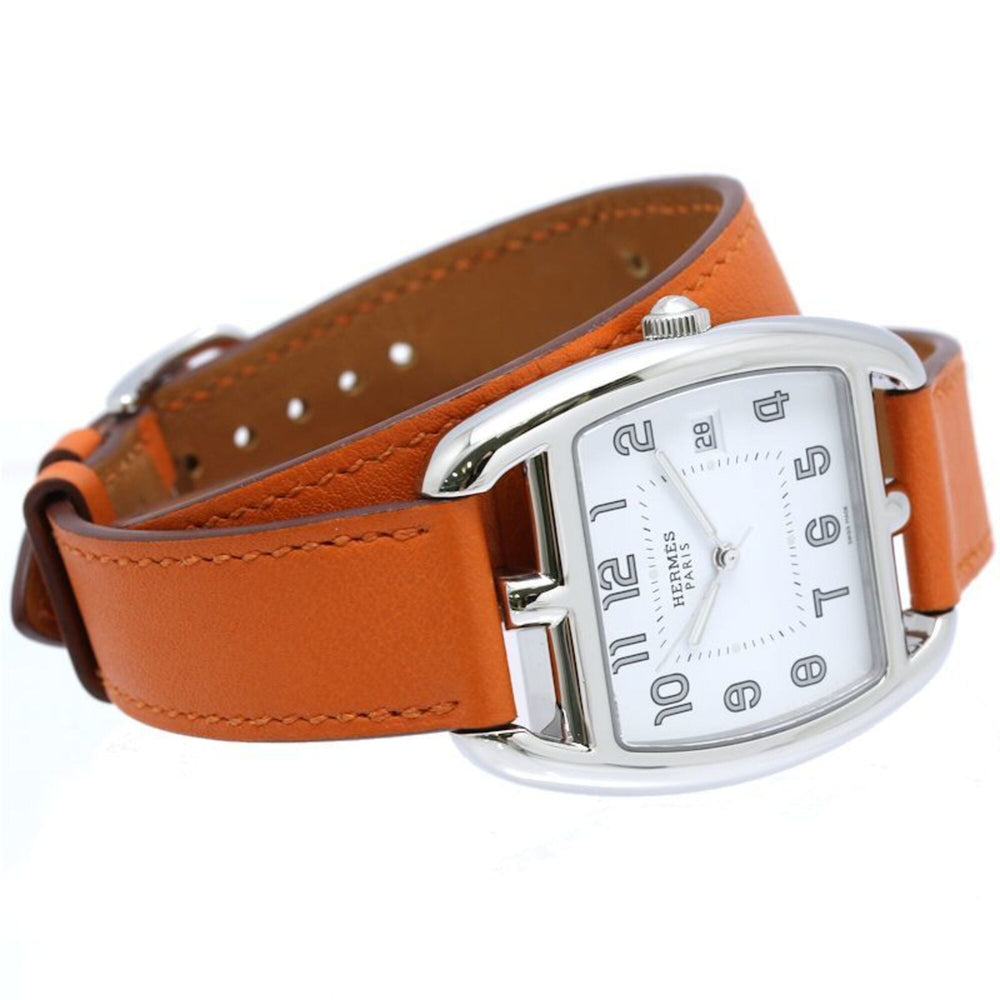 HERMES Cape Cod Tonneau Double Tour CT1.710.130.W0R1 Men's Watch SS x Swift 40575 — Very Good