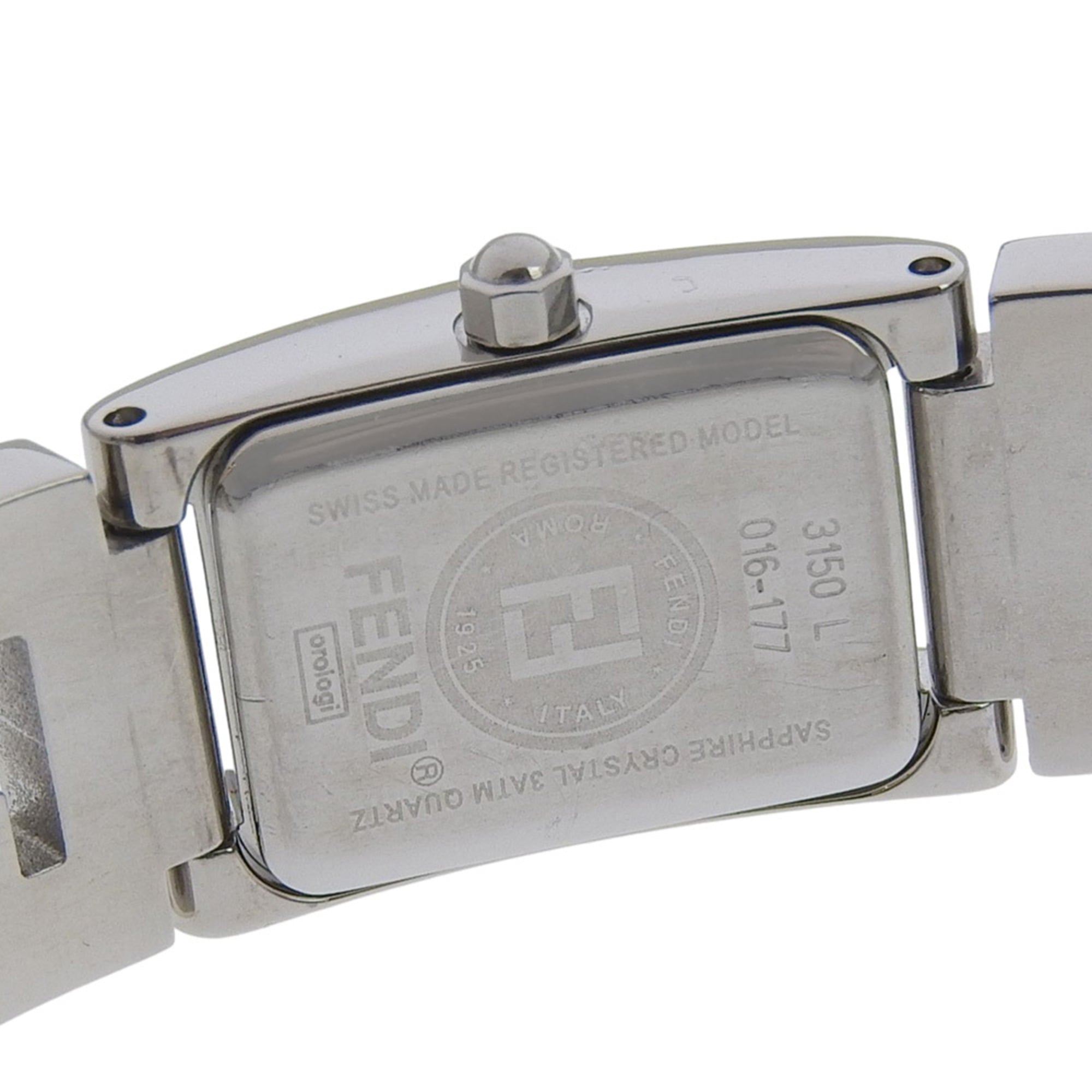 Fendi FENDI Logo Watch 3150L Stainless Steel Quartz Analog Display Silver Dial Women's — Very Good