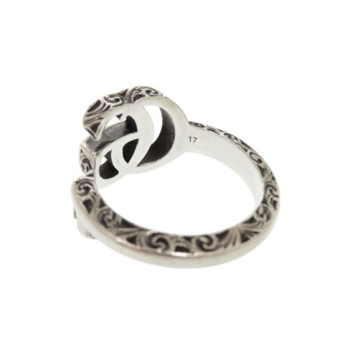 Gucci Double G Ring, Silver 925, Size 15-16 (#17), 1241GUCCI