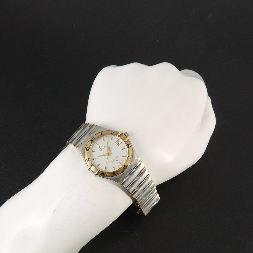 Omega Constellation 1312 30 Men's Watch, Date, Silver/YG Yellow Gold, Quartz Watch — Very Good