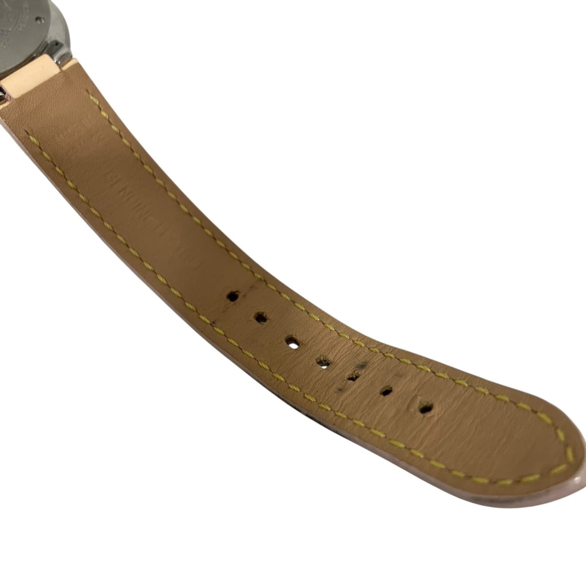 Louis Vuitton Tambour Monogram PM Watch, Verny, Total Weight 36.3g, Stainless Steel, Genuine Leather Strap, Quartz Movement, White Dial, Q12MG — Good