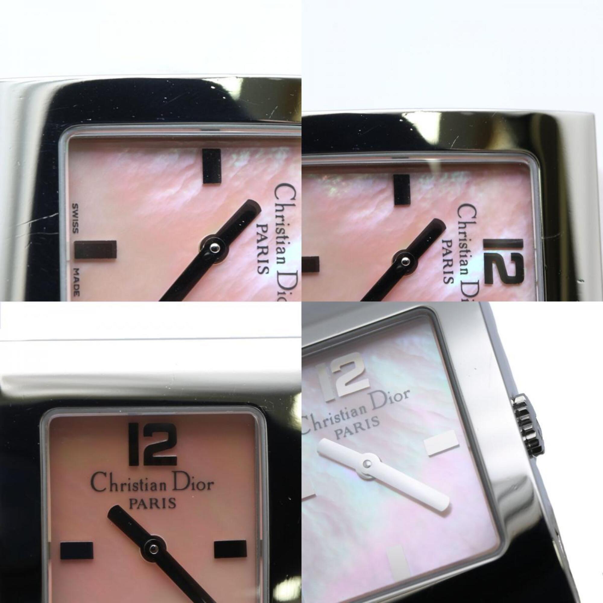 Christian Dior Malice Square D78-109 Women's Watch, Stainless Steel x Leather Strap, 130538 — Good