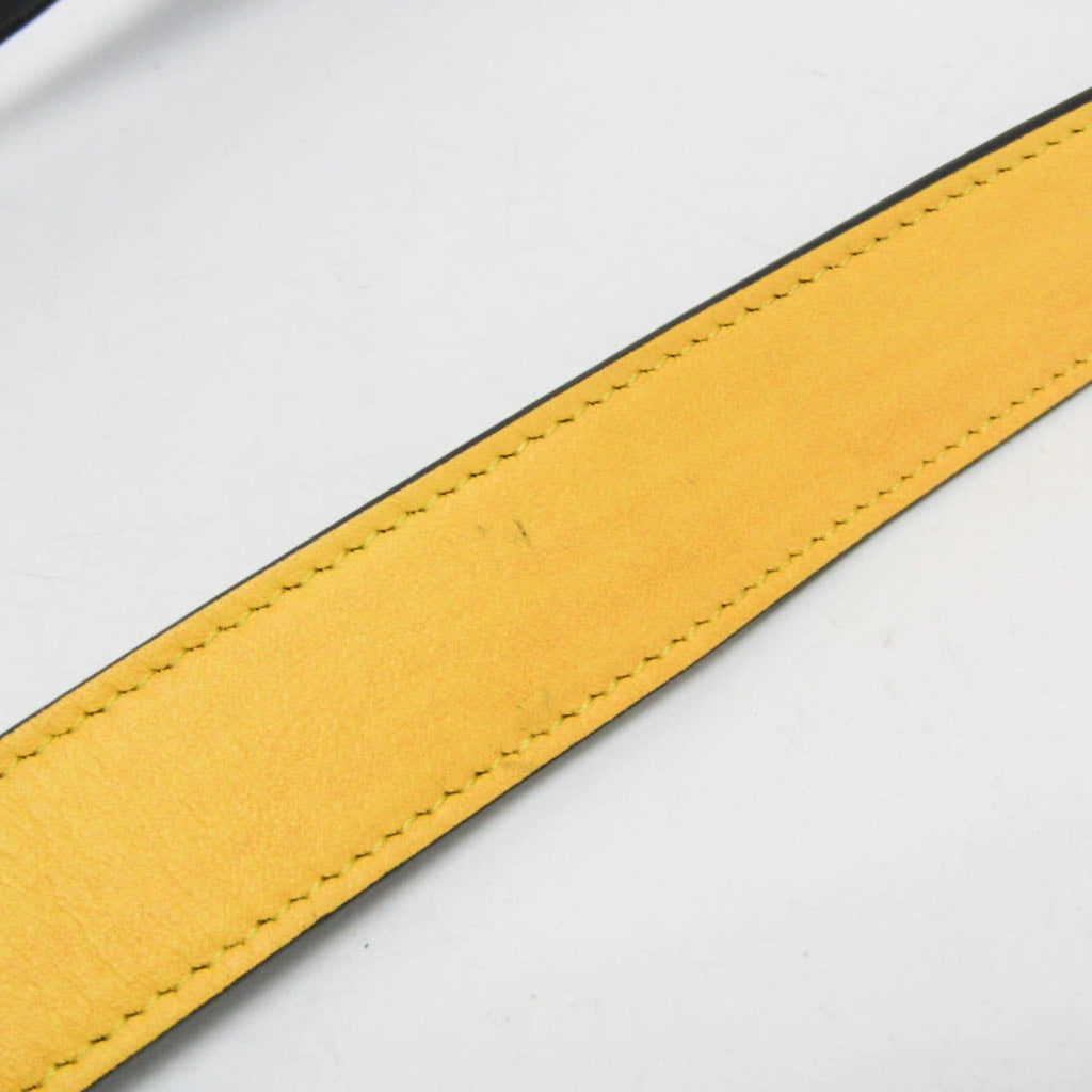 Fendi Box 7VA519 Women's Leather Shoulder Bag Yellow