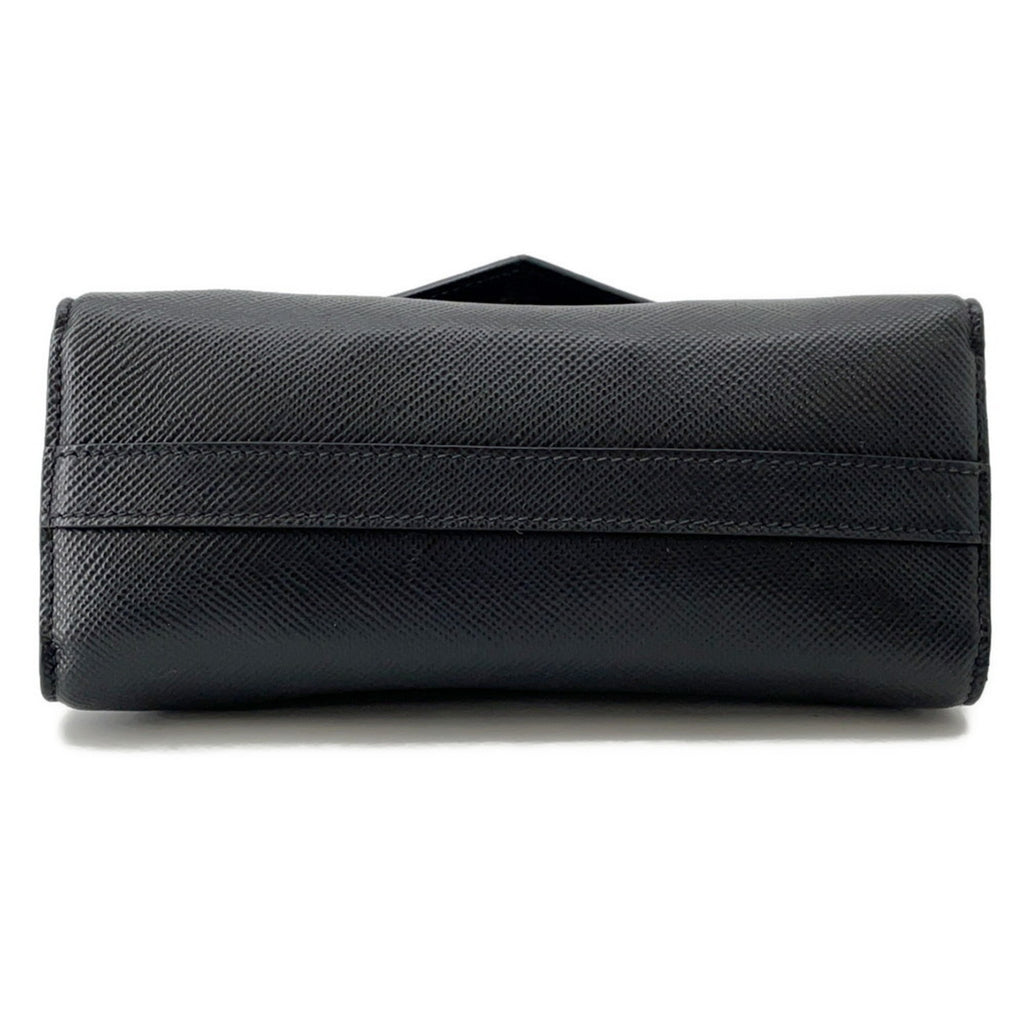 Prada Saffiano Leather Chain Shoulder Bag 1BD127 PRADA Black