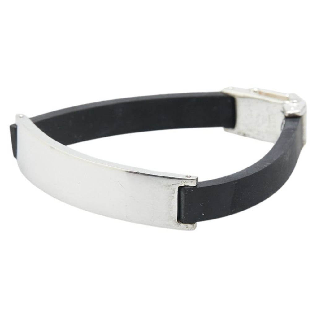 Gucci ID Bracelet in Silver and Black SV925 Rubber for Women