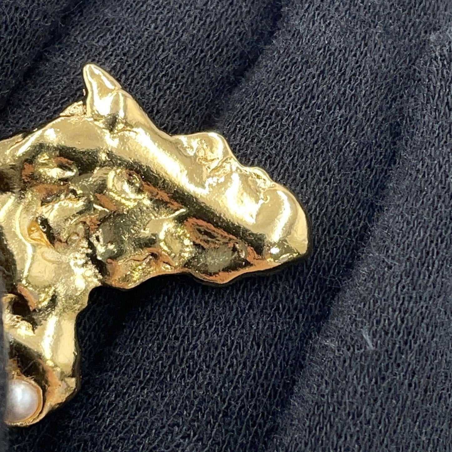 Chanel Necklace with Coco Mark, African Continent Motif, Faux Pearls and Rhinestones, G23A CHANEL