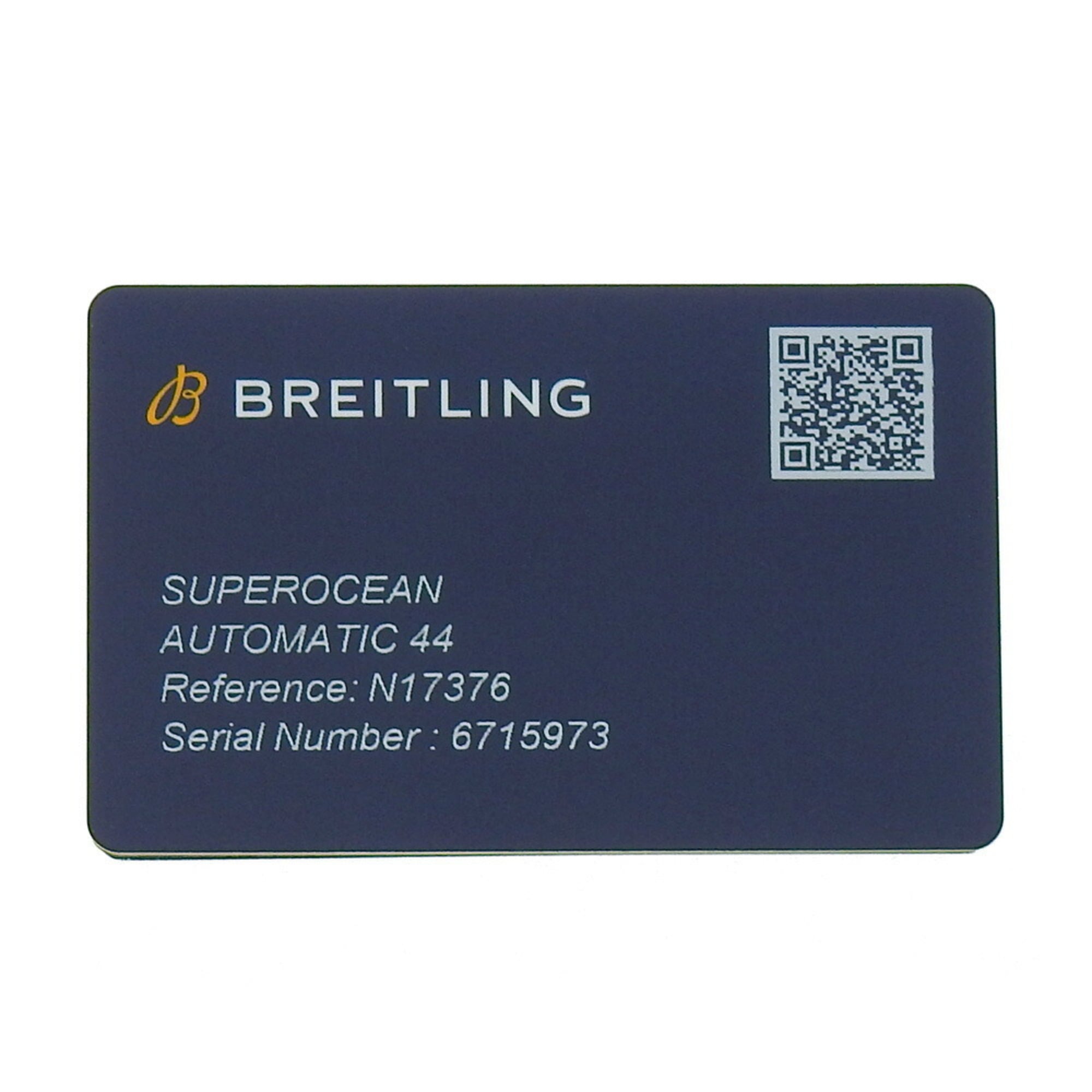 BREITLING Super Ocean Automatic 44 Watch cal.SW200-1 N17376201Q1S1 x Rubber Bronze Brown Dial Men's — Very Good