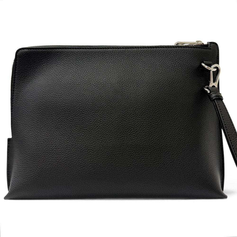 LOEWE C660Z81X01 Leather Anagram Embossed Logo L-Zip Pouch Second Bag Clutch Black Men's — Like New