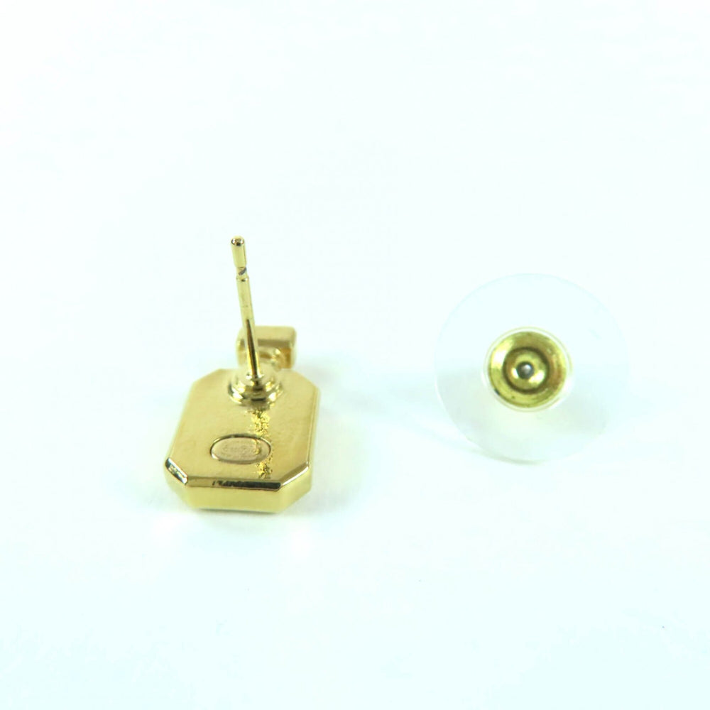 CHANEL C25C Coco Mark Perfume Bottle Earrings, Gold, Comes with Box and Dust Bag, Made in France, Women's — Like New