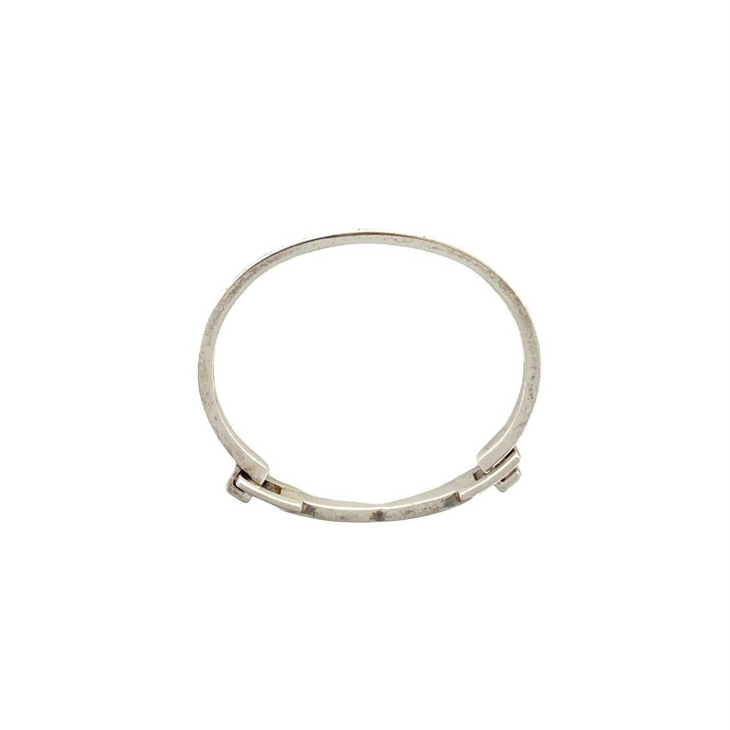 GUCCI Horsebit Belt Motif Bangle Bracelet in Silver 925 (56734)