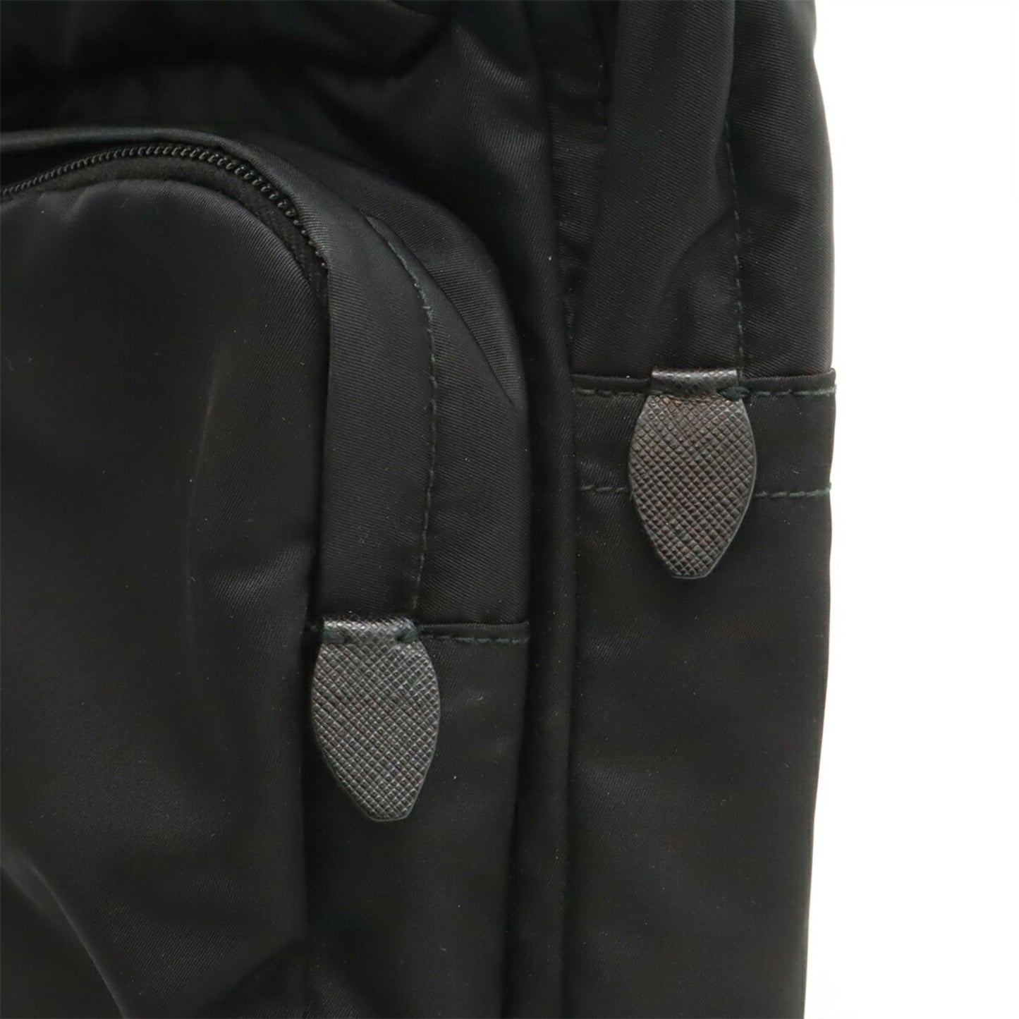 PRADA Triangle Bag, Body Bag/Shoulder Nylon and Leather, Black, Purchased at an Overseas Boutique, 1BZ026