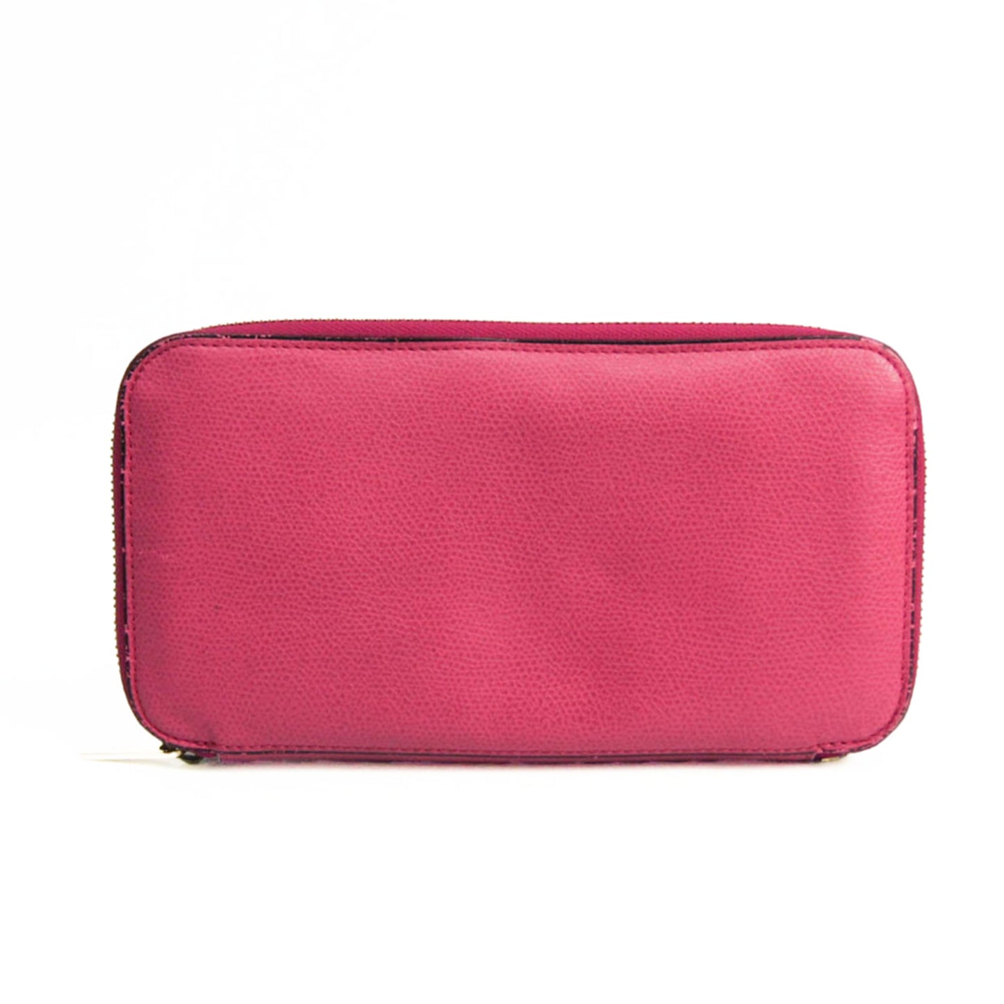 Valextra V9L06 Women's  Calfskin Long Wallet (bi-fold) Pink