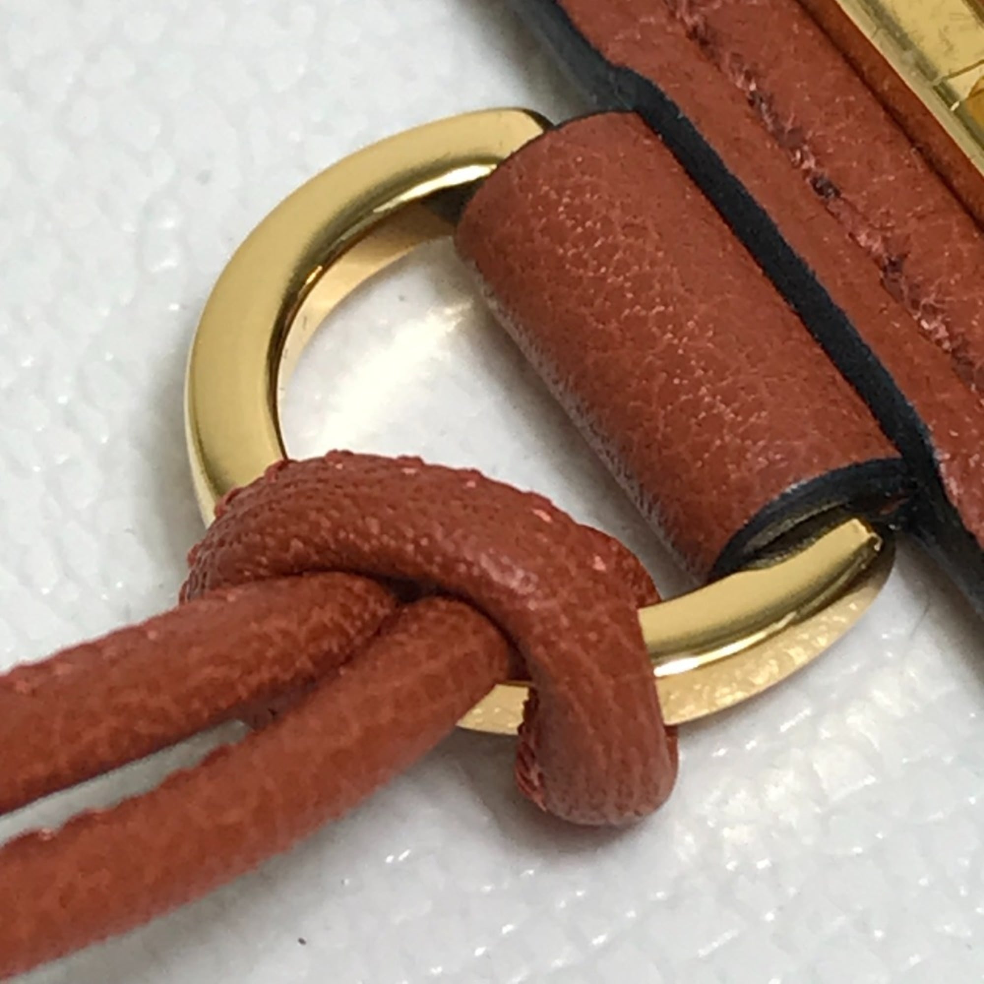 HERMES Mon Petit Kelly PM Necklace Leather Women's Brown — New - Store Return