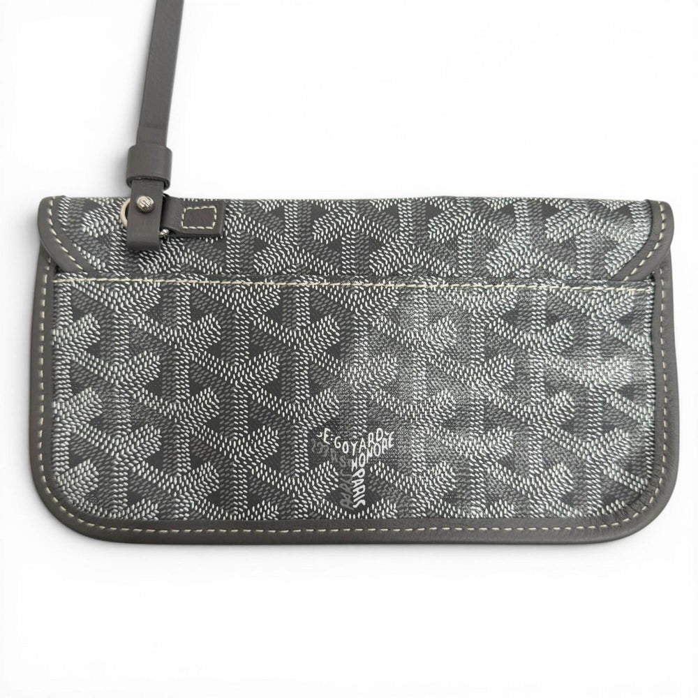 GOYARD Ange PM Tote Bag, Goyardine Canvas with Leather Accents, Comes Pouch, Grey, Made in France, Women's, Includes Dust Bag — Like New