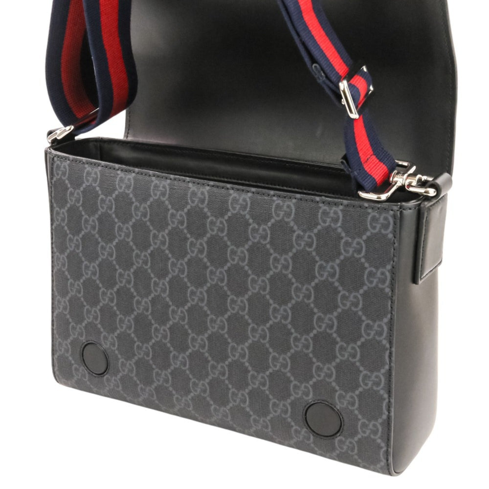 GUCCI GG Supreme Shoulder Bag Crossbody 771167 Black Men's Women's — Like New