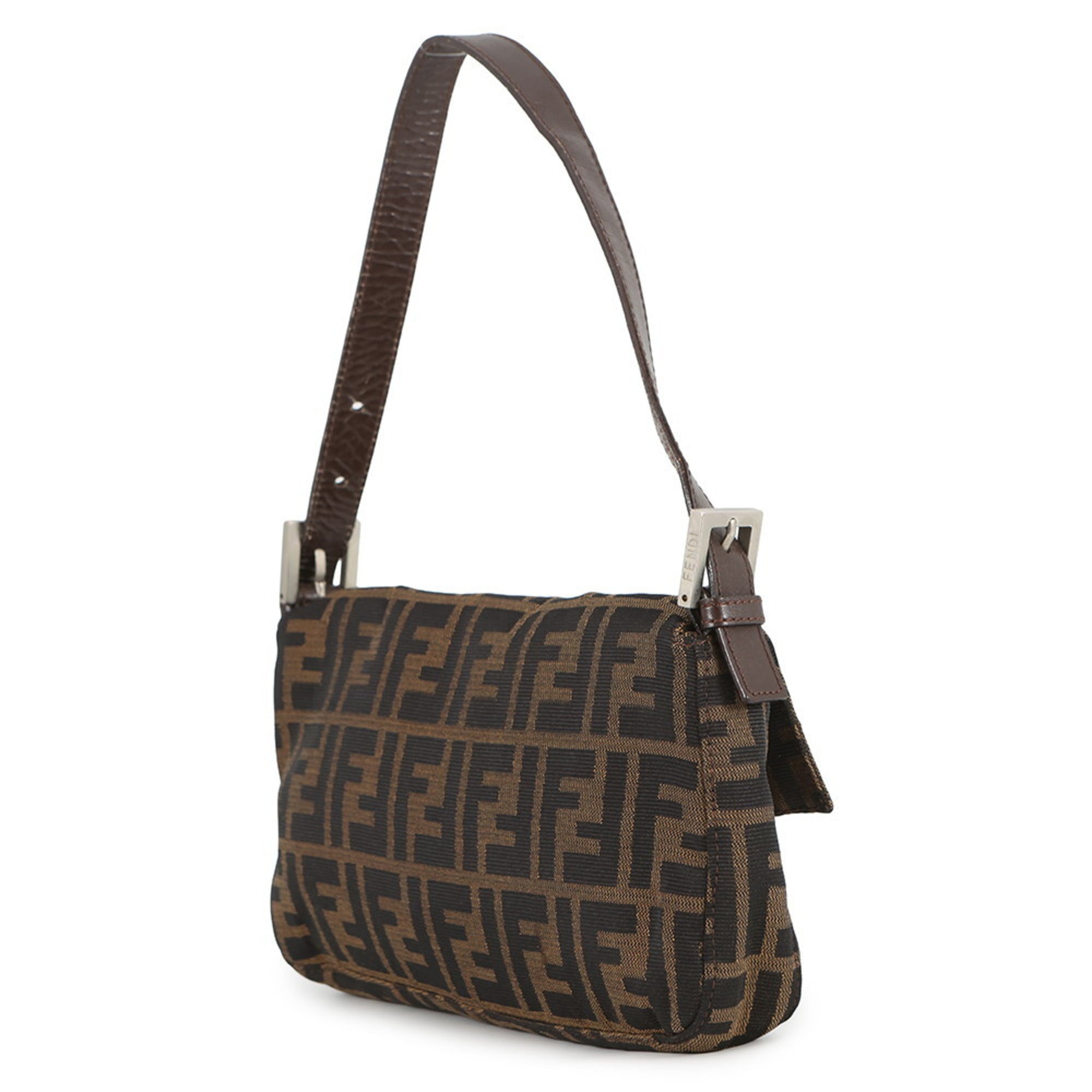 Fendi Mamma Bucket Handbag in Zucca Pattern Canvas and Leather 33492 FENDI