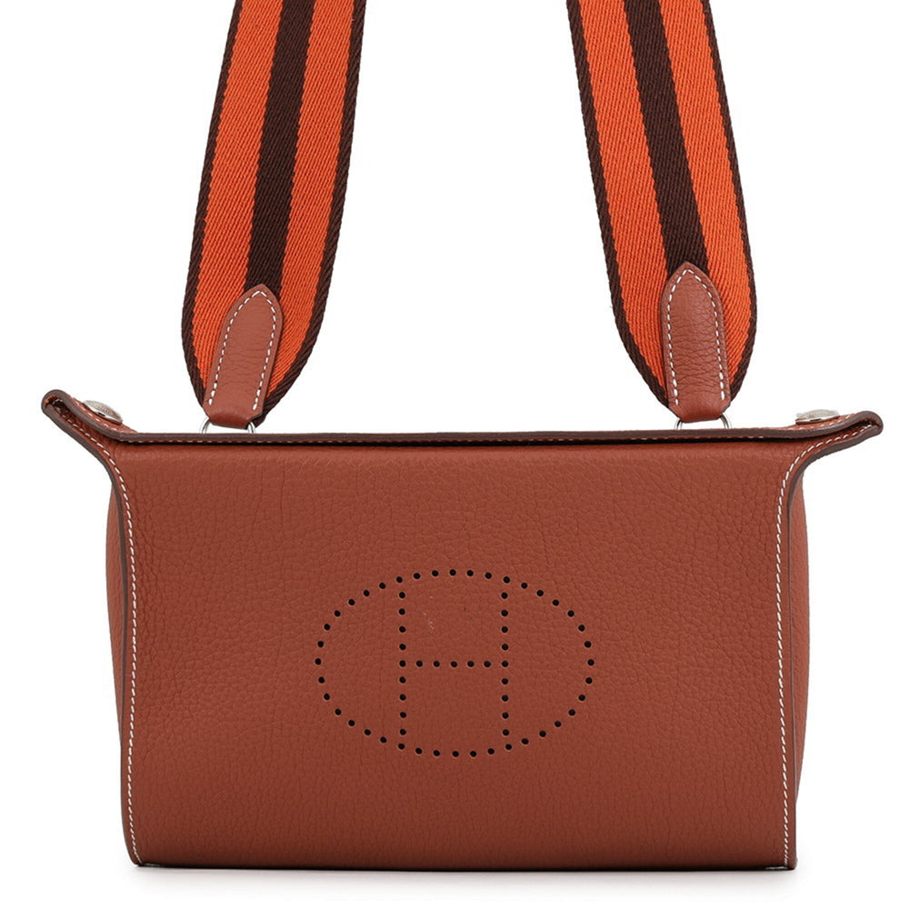 Hermes Shoulder Bag Videpoche Sienne Brick Havana Togo W Stamp Handbag HERMES — Like New