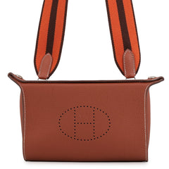 Hermes Shoulder Bag Videpoche Sienne Brick Havana Togo W Stamp Handbag HERMES — Like New
