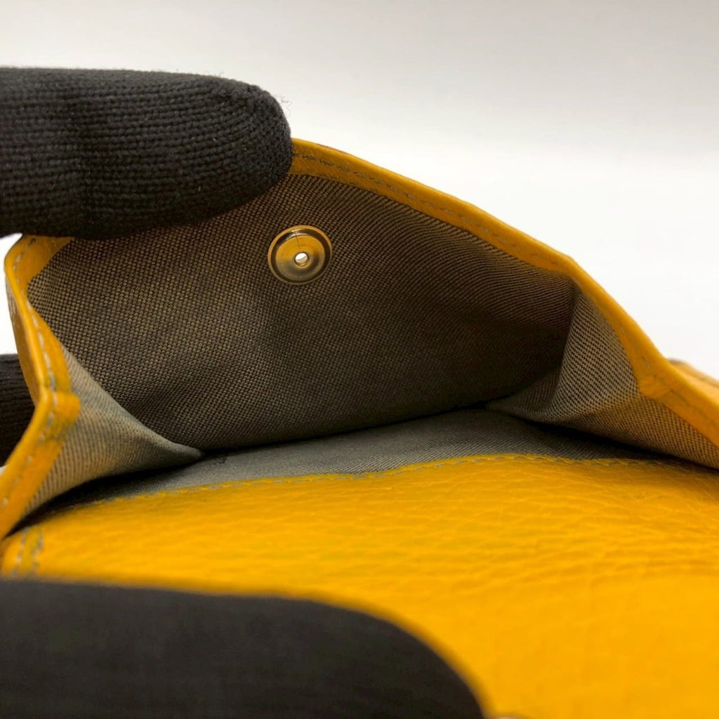 FENDI Zucchino Tri-fold Wallet, Canvas and Leather, Yellow, for Men Women