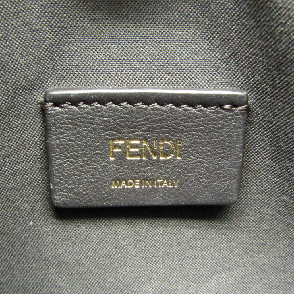 Fendi Pochette Cam 8BS019 Women's Leather Shoulder Bag Beige,Yellow