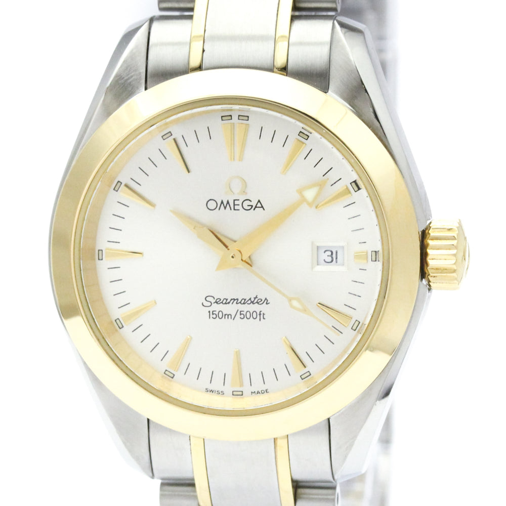 OMEGA Seamaster Aqua Terra 18K Gold Steel Ladies Watch 2377.30 Polished — Very Good