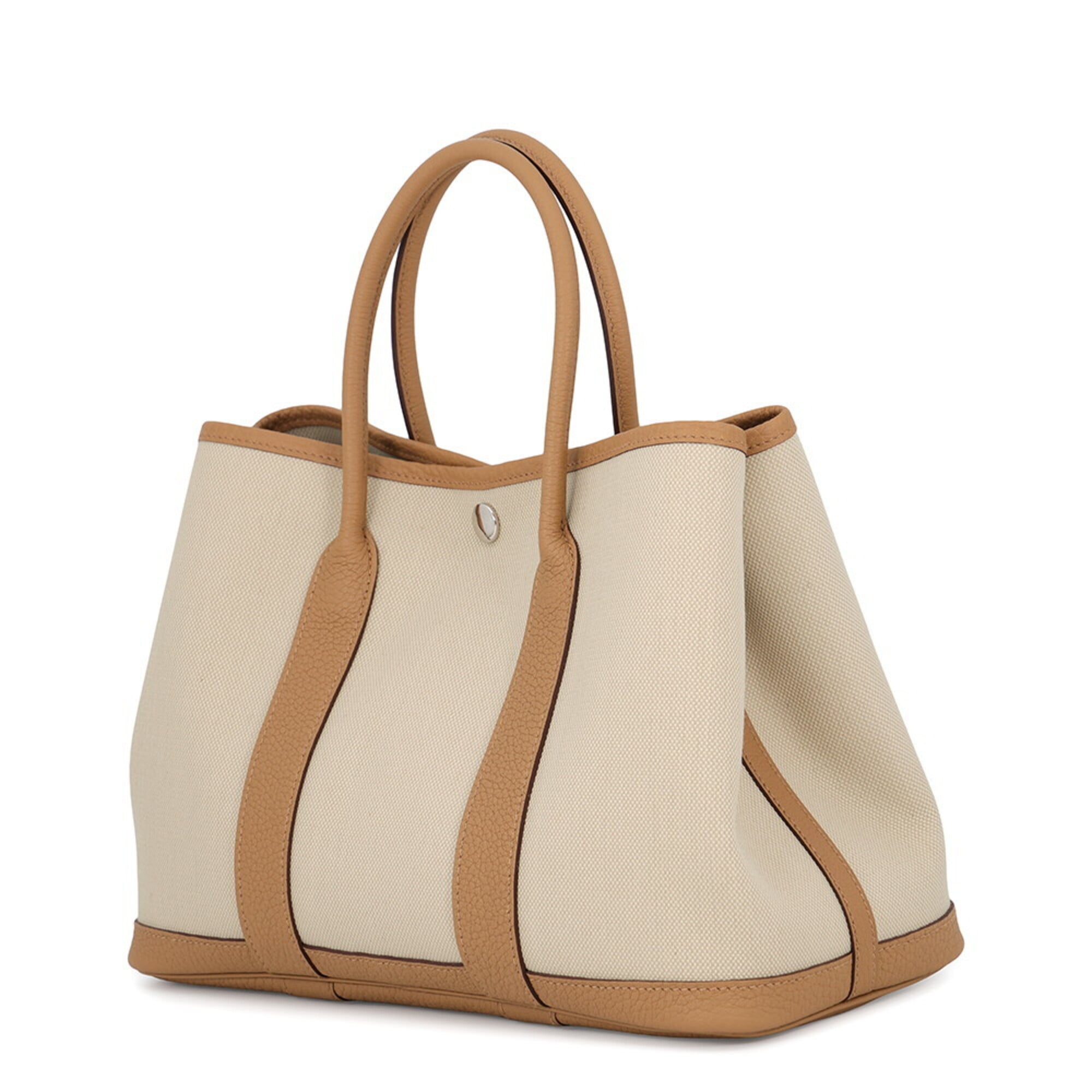 Hermes Tote Bag Garden TPM Beton Biscuit Negonda Toile Military W Stamp HERMES Handbag Women's — Like New
