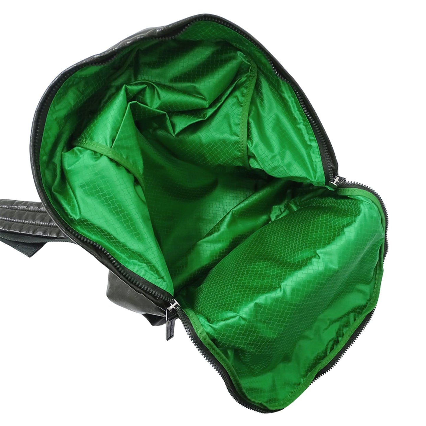 Bottega Veneta Men's Designer Backpack in Dark Green Lambskin