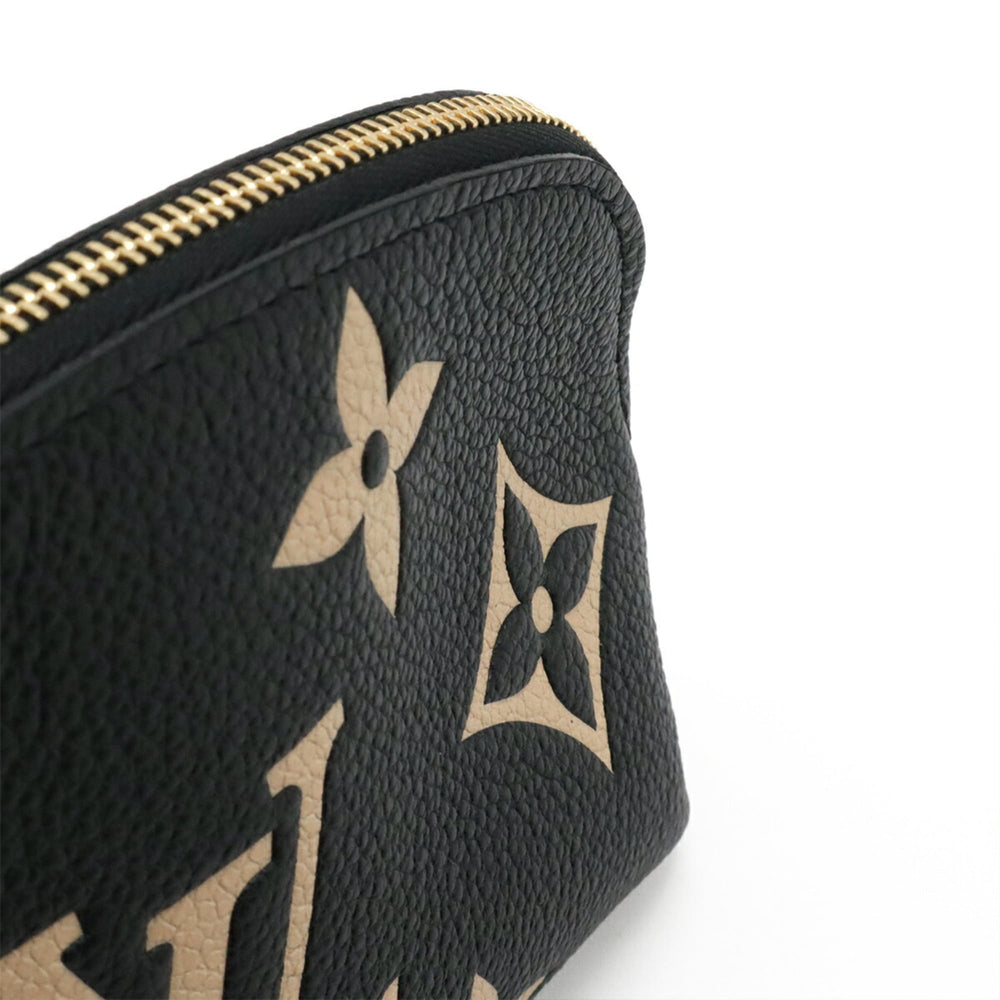 LOUIS VUITTON Louis Vuitton Monogram Empreinte Pochette Tick Bicolor Black Beige M59086 — Like New