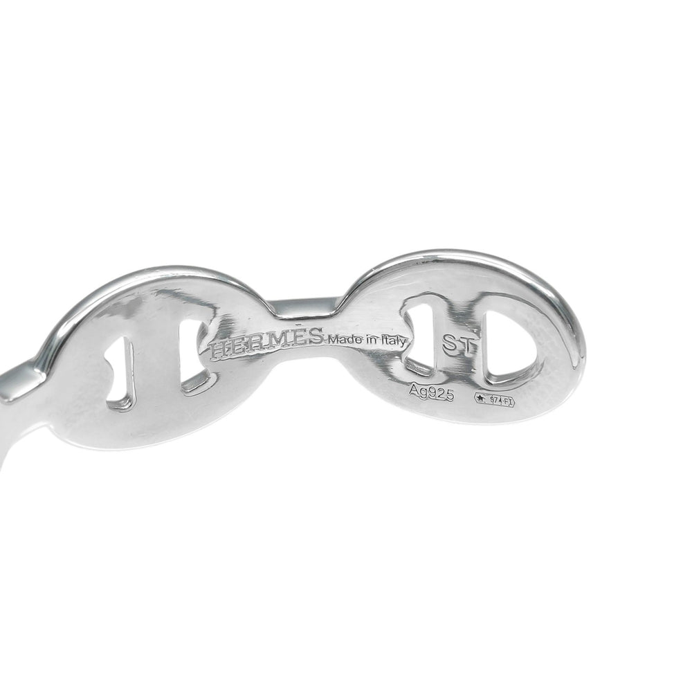 Hermes Chaine d'Ancre Anchene ST Bracelet, Sterling Silver 925, Made in Italy, 21AB299510, Approx. 18.1g, Unisex — Like New